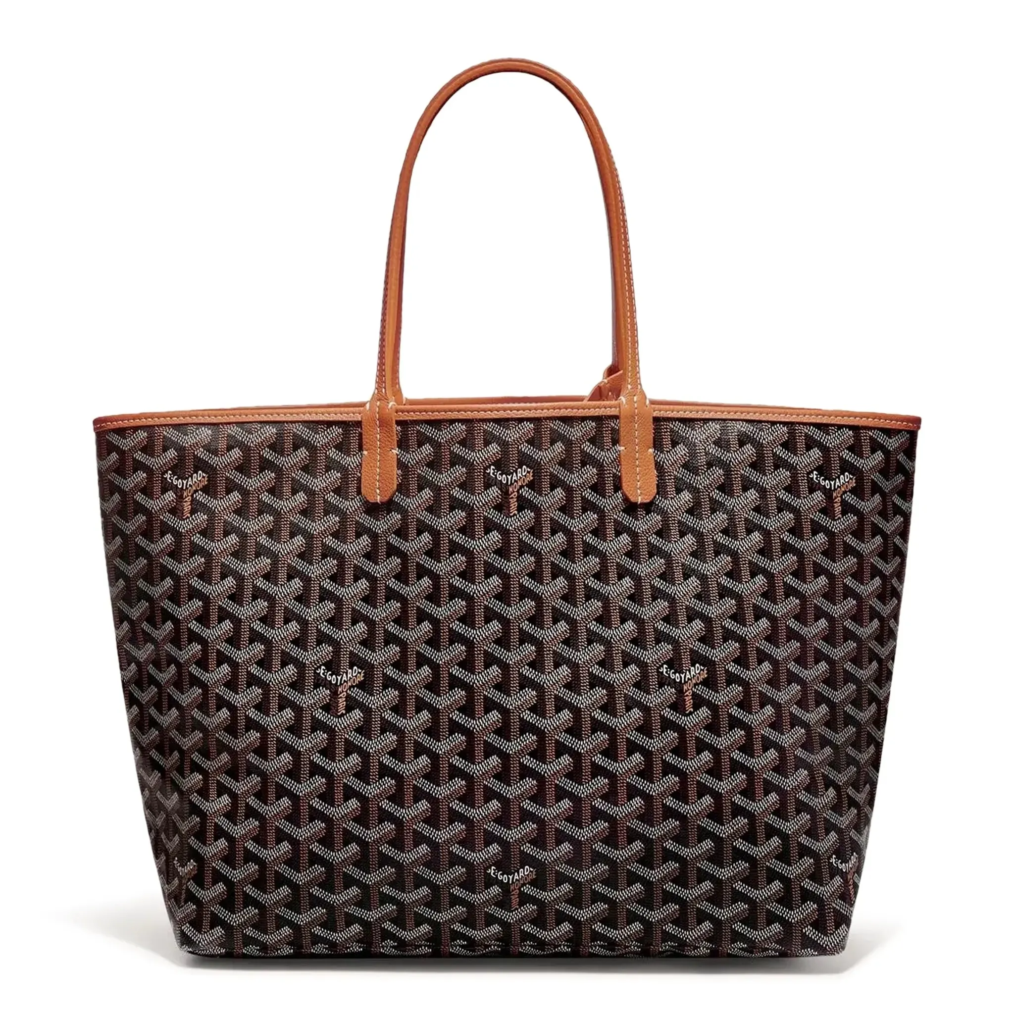 Goyard Black Tan Saint Louis PM Tote Bag