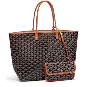 Goyard Black Tan Saint Louis PM Tote Bag