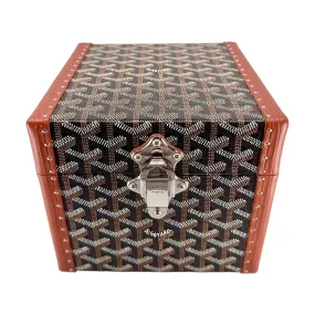 Goyard Clamecy Goyardine Square Trunk Brown