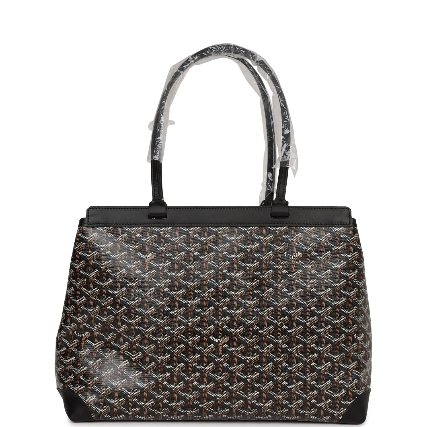 Goyard Goyardine Black Bellechasse PM Bag Palladium Hardware