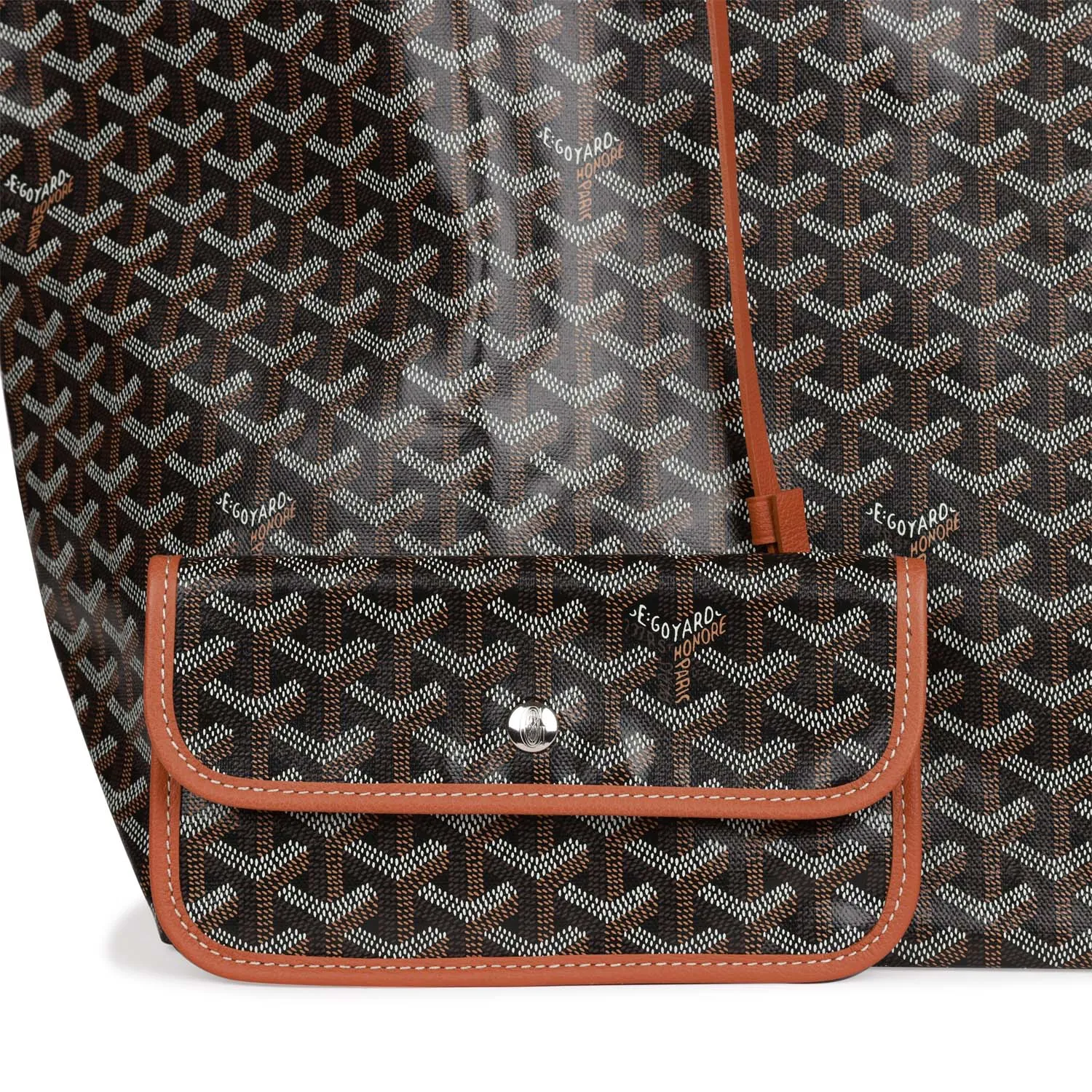 Goyard Goyardine Black St. Louis GM Tote Bag Palladium Hardware