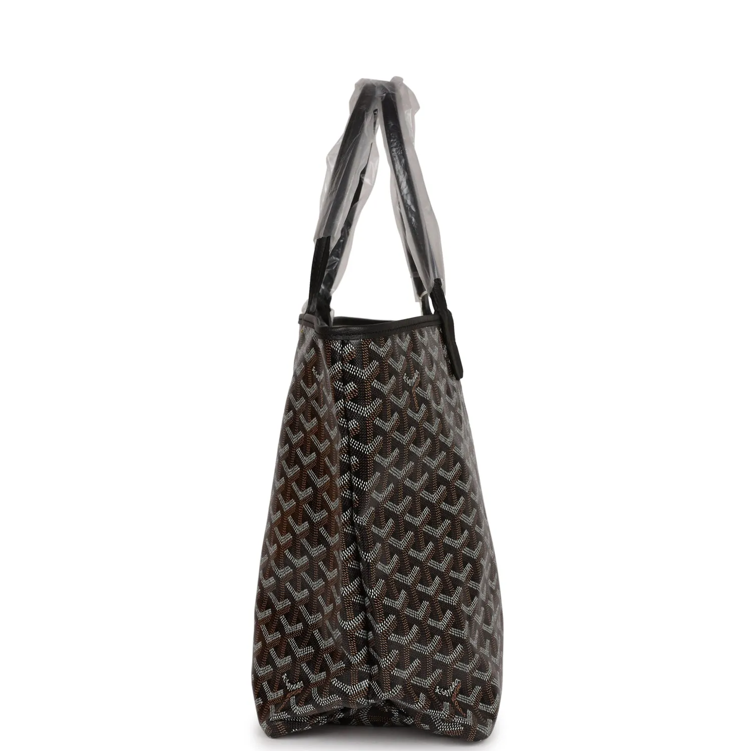 Goyard Goyardine Black St. Louis PM Tote Bag Palladium Hardware