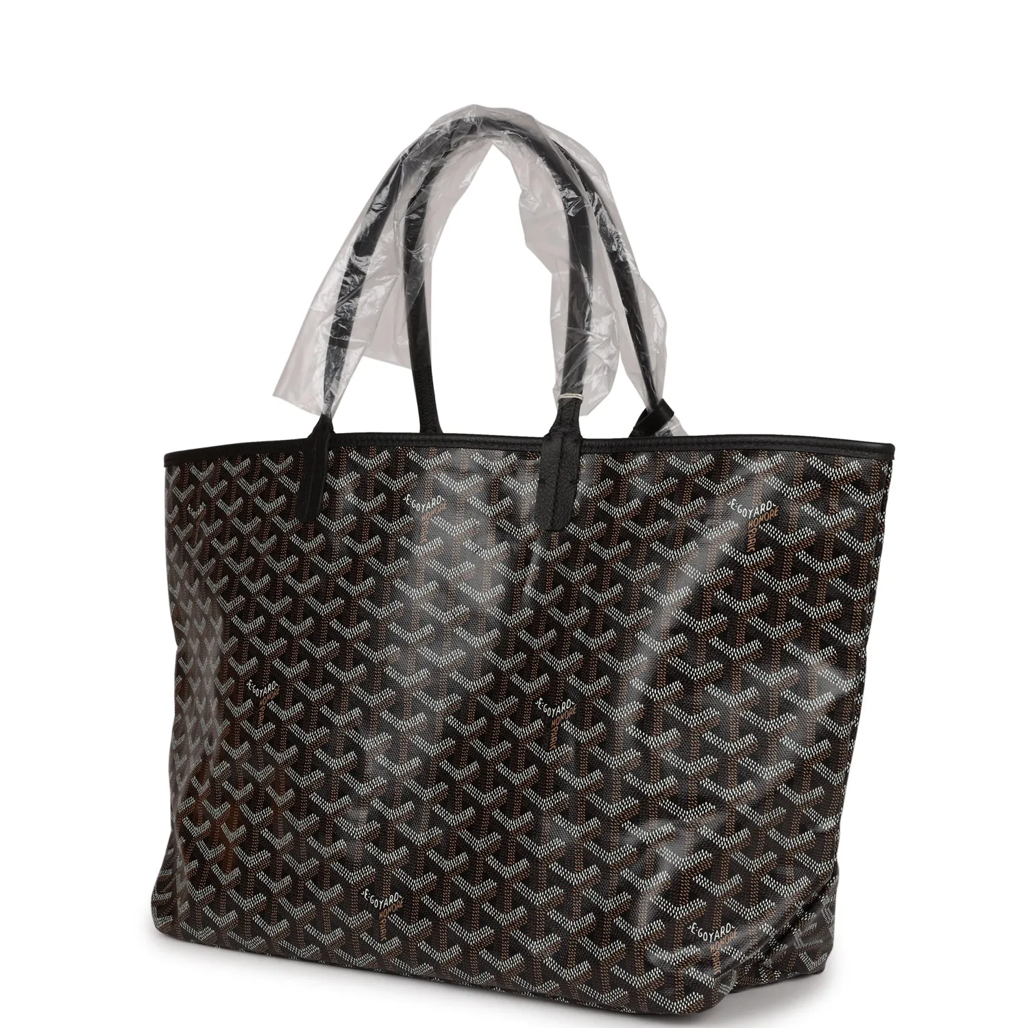 Goyard Goyardine Black St. Louis PM Tote Bag Palladium Hardware