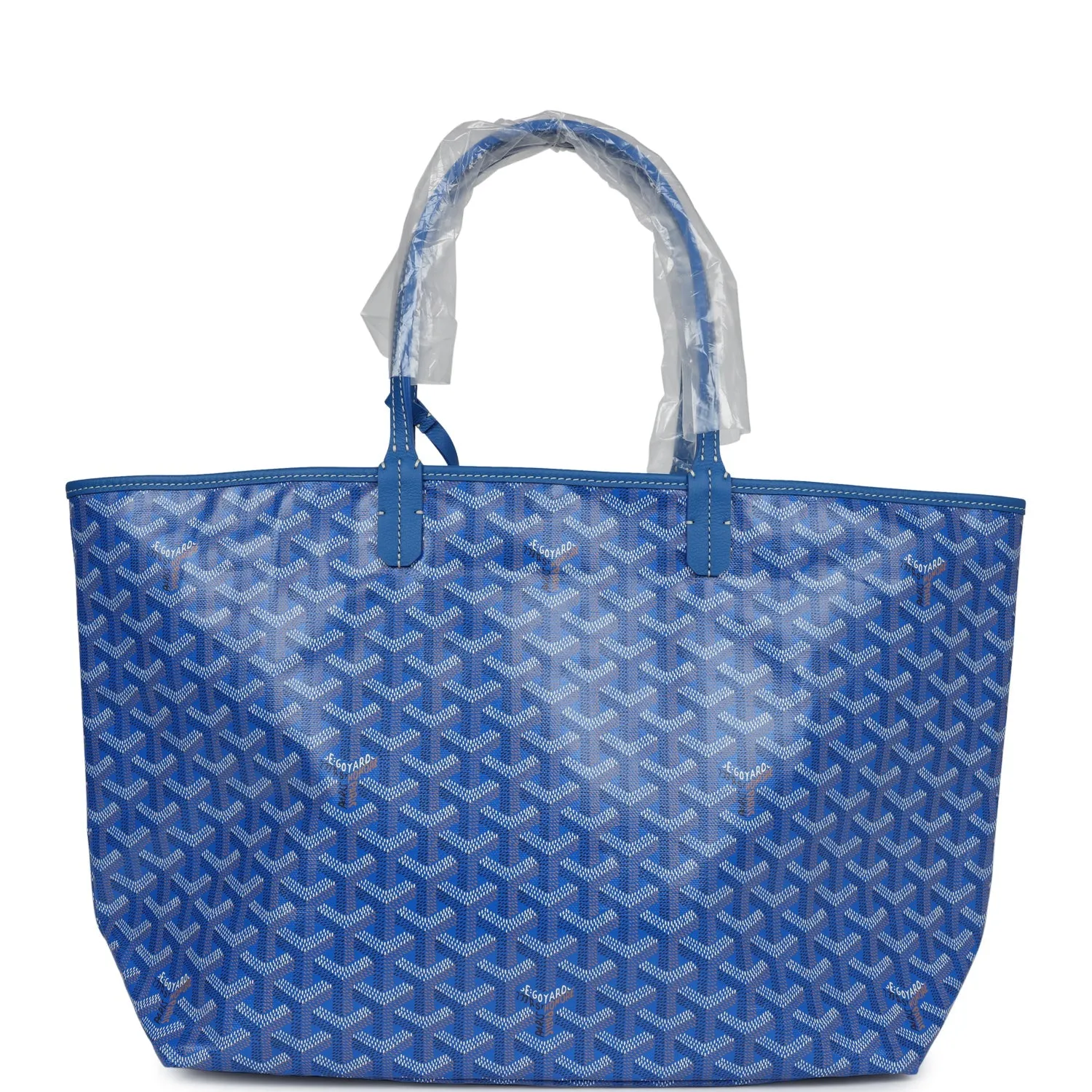 Goyard Goyardine Blue St. Louis PM Tote Bag Palladium Hardware