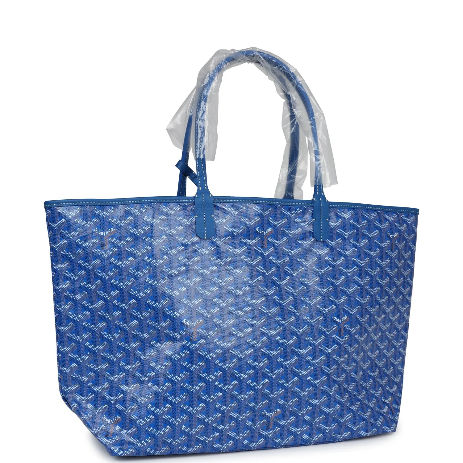 Goyard Goyardine Blue St. Louis PM Tote Bag Palladium Hardware