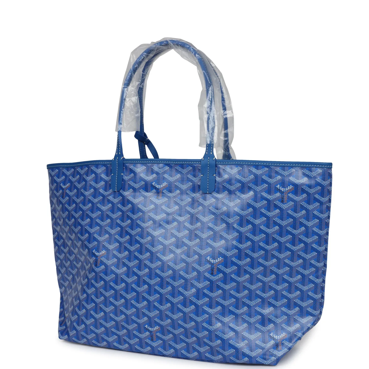 Goyard Goyardine Blue St. Louis PM Tote Bag Palladium Hardware