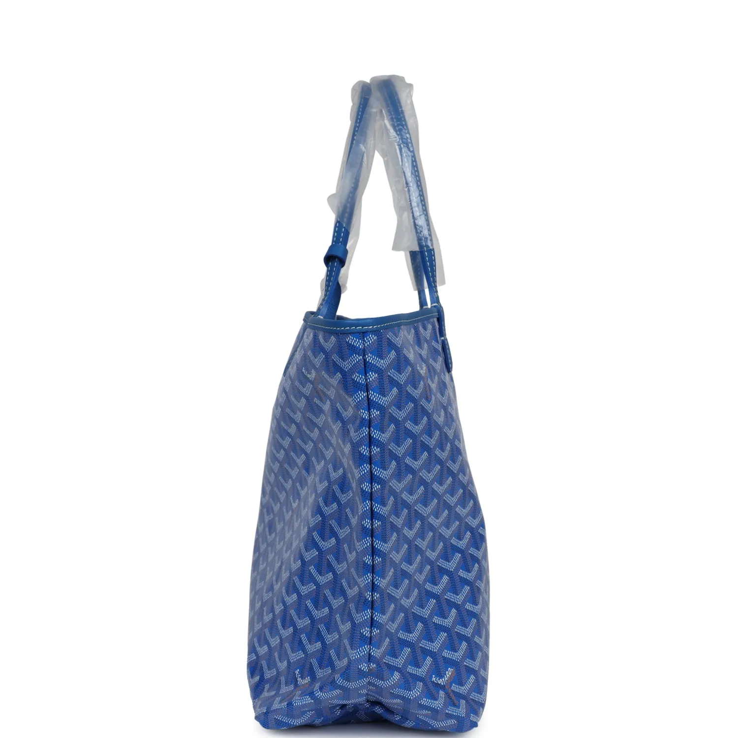 Goyard Goyardine Blue St. Louis PM Tote Bag Palladium Hardware