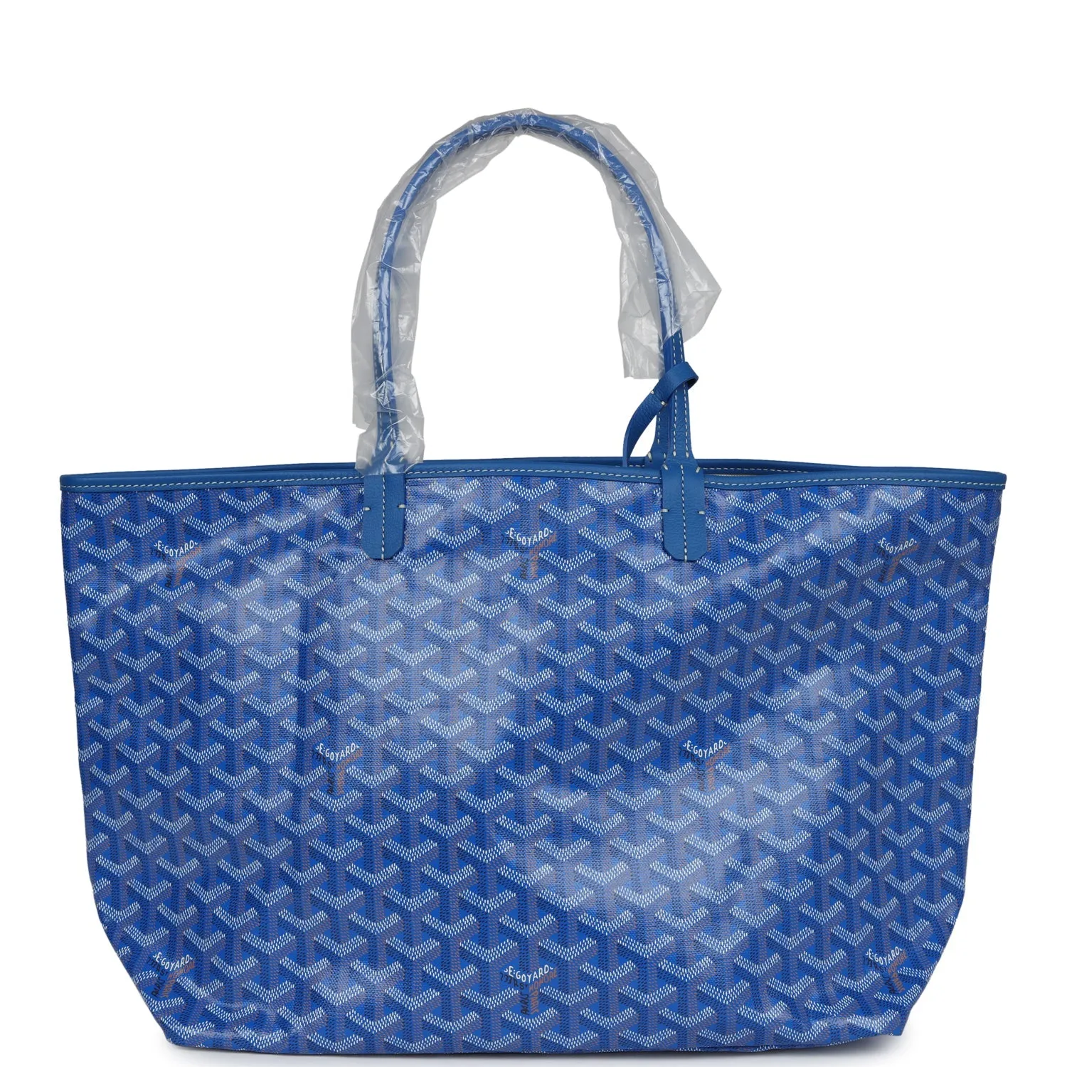 Goyard Goyardine Blue St. Louis PM Tote Bag Palladium Hardware