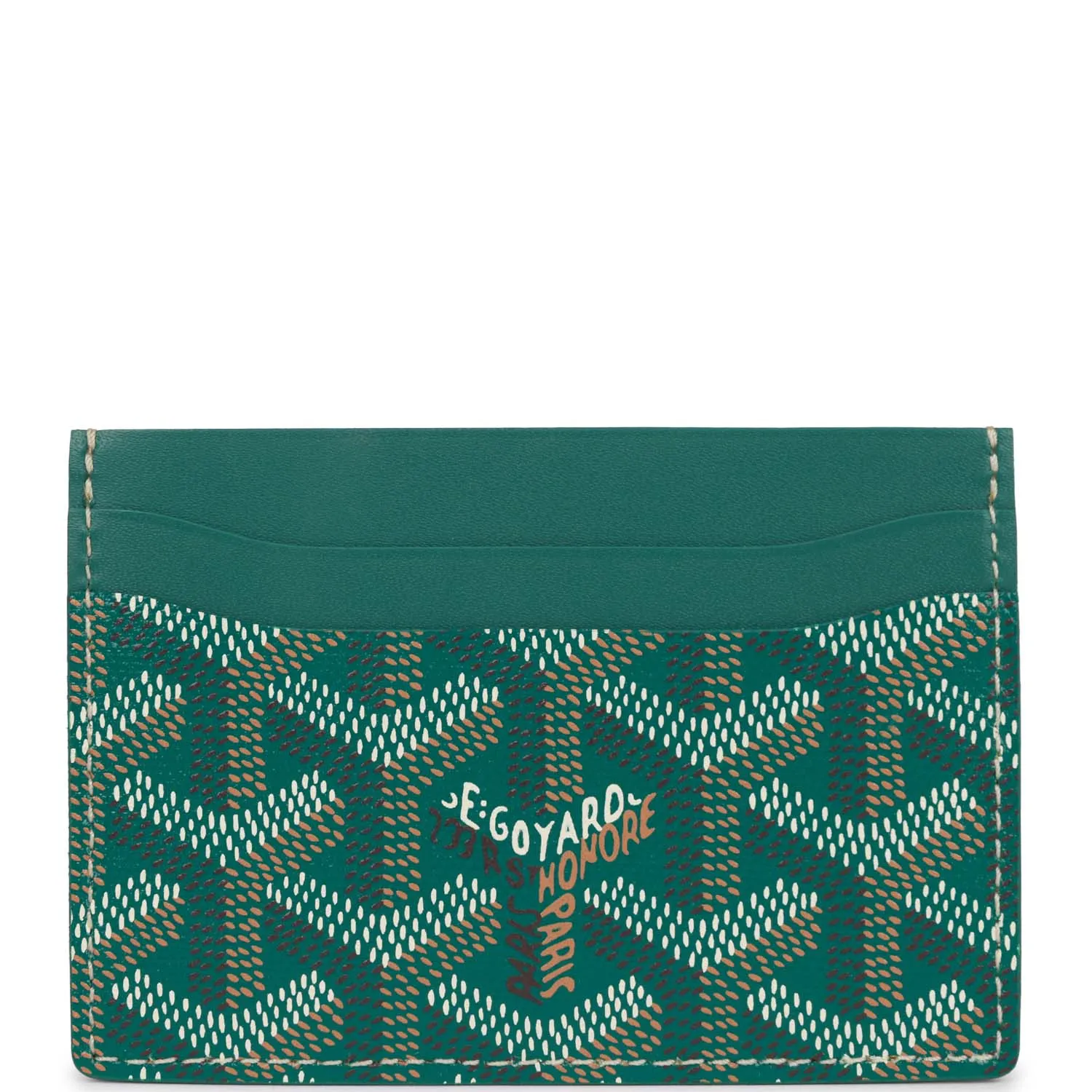 Goyard Goyardine Green Saint-Sulpice Card Wallet