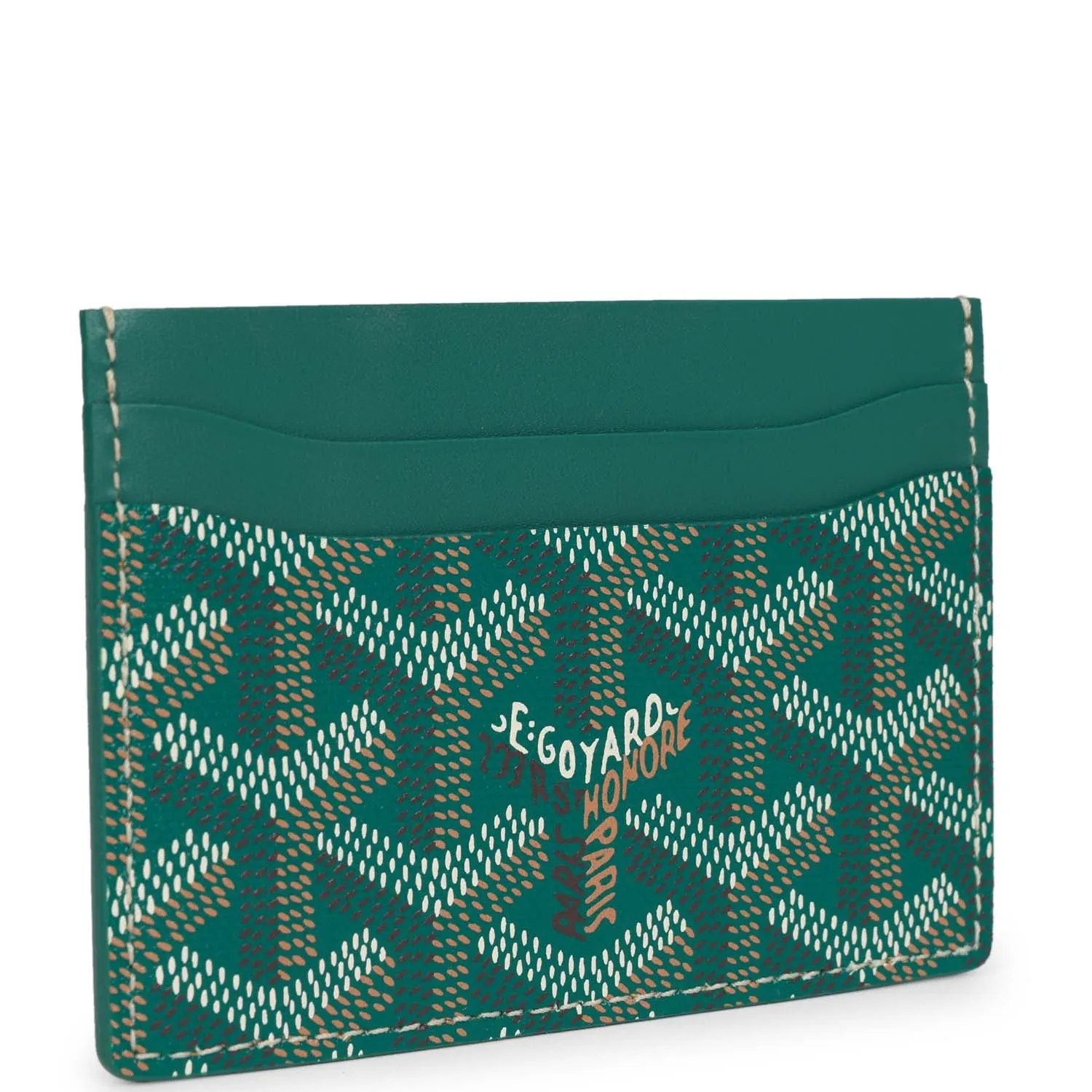 Goyard Goyardine Green Saint-Sulpice Card Wallet