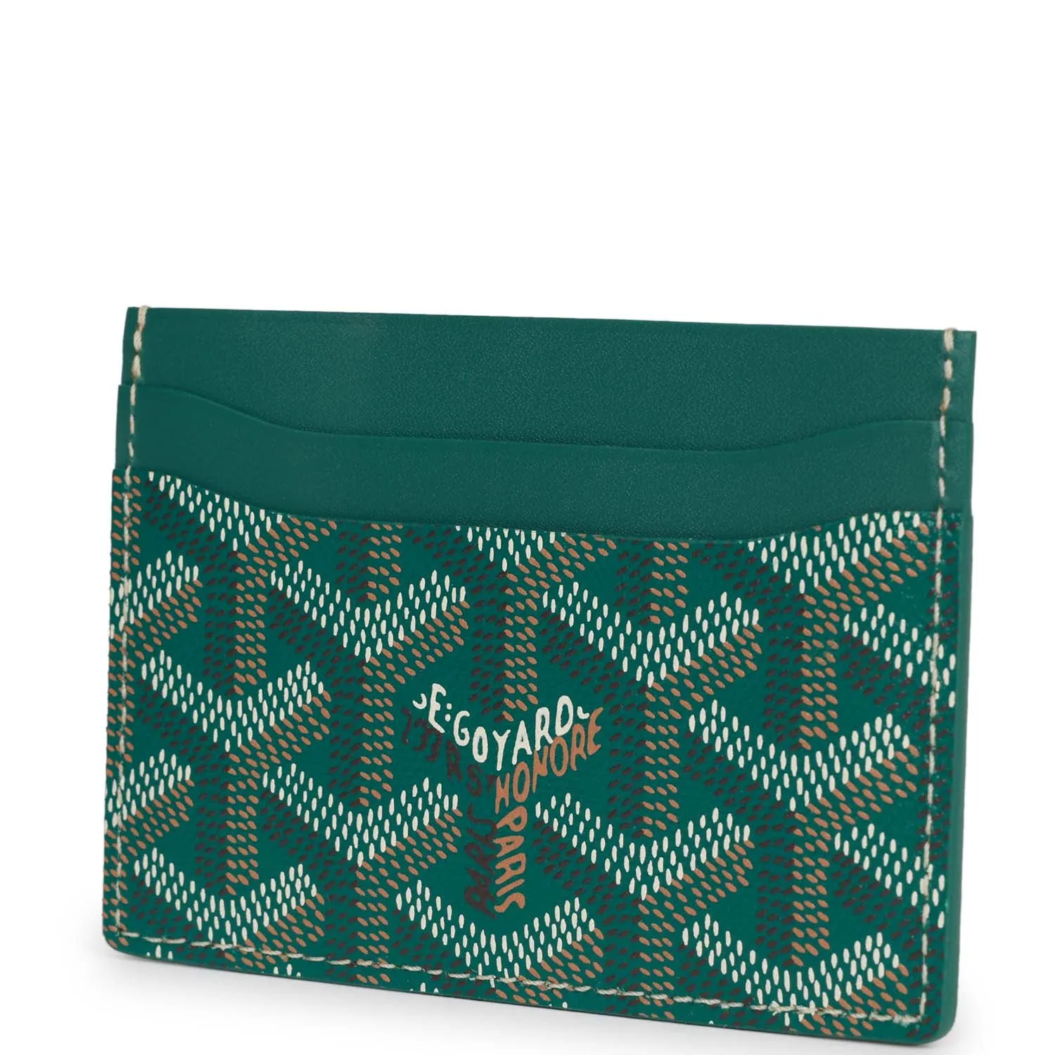 Goyard Goyardine Green Saint-Sulpice Card Wallet