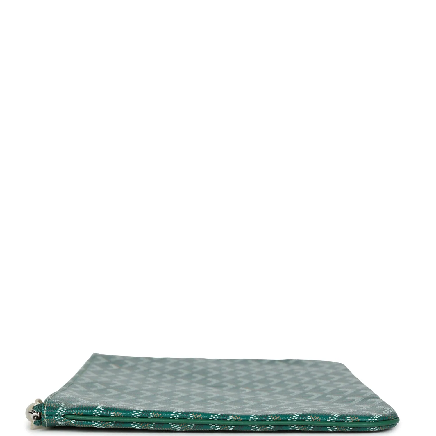 Goyard Goyardine Green Senat MM Pouch Palladium Hardware