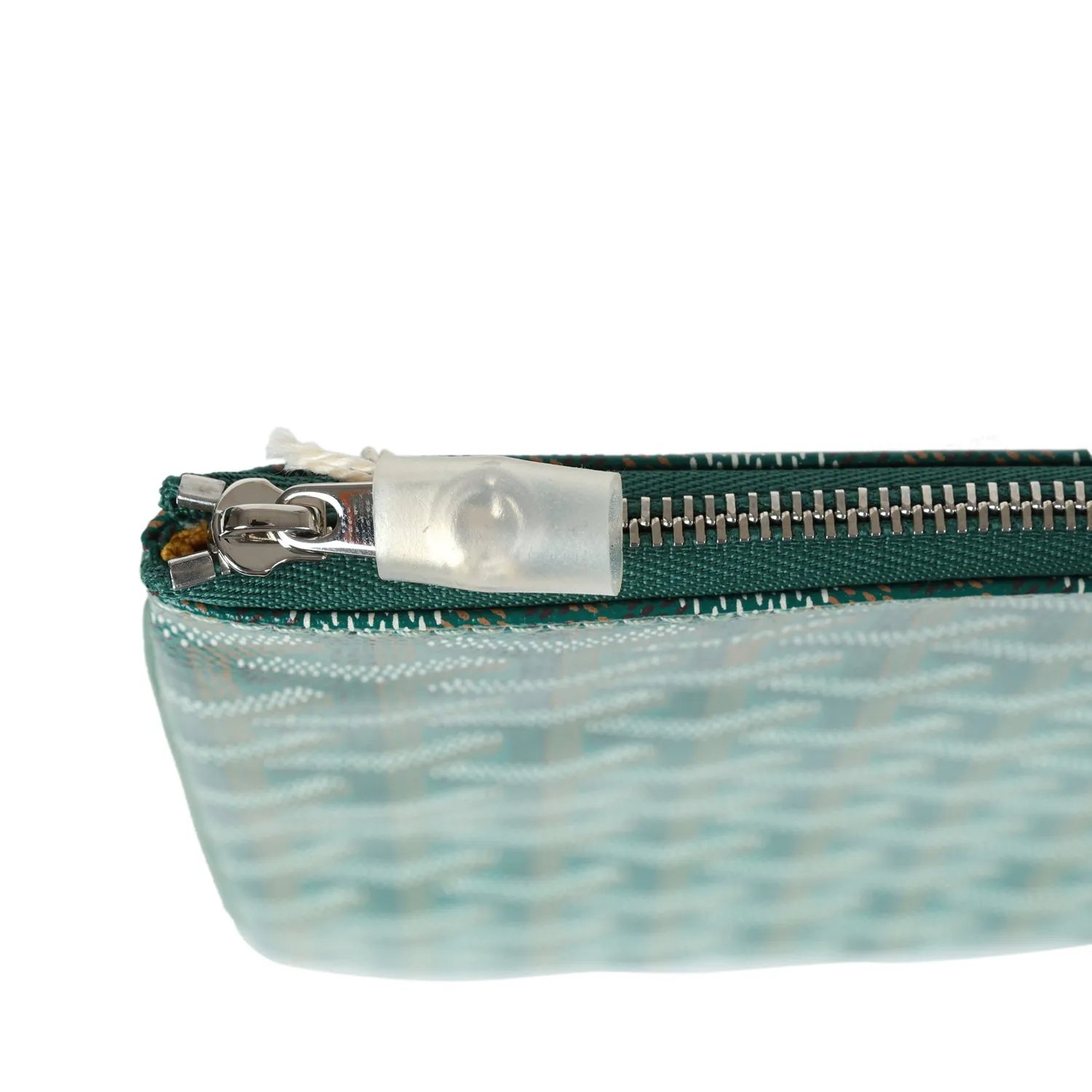 Goyard Goyardine Green Senat MM Pouch Palladium Hardware