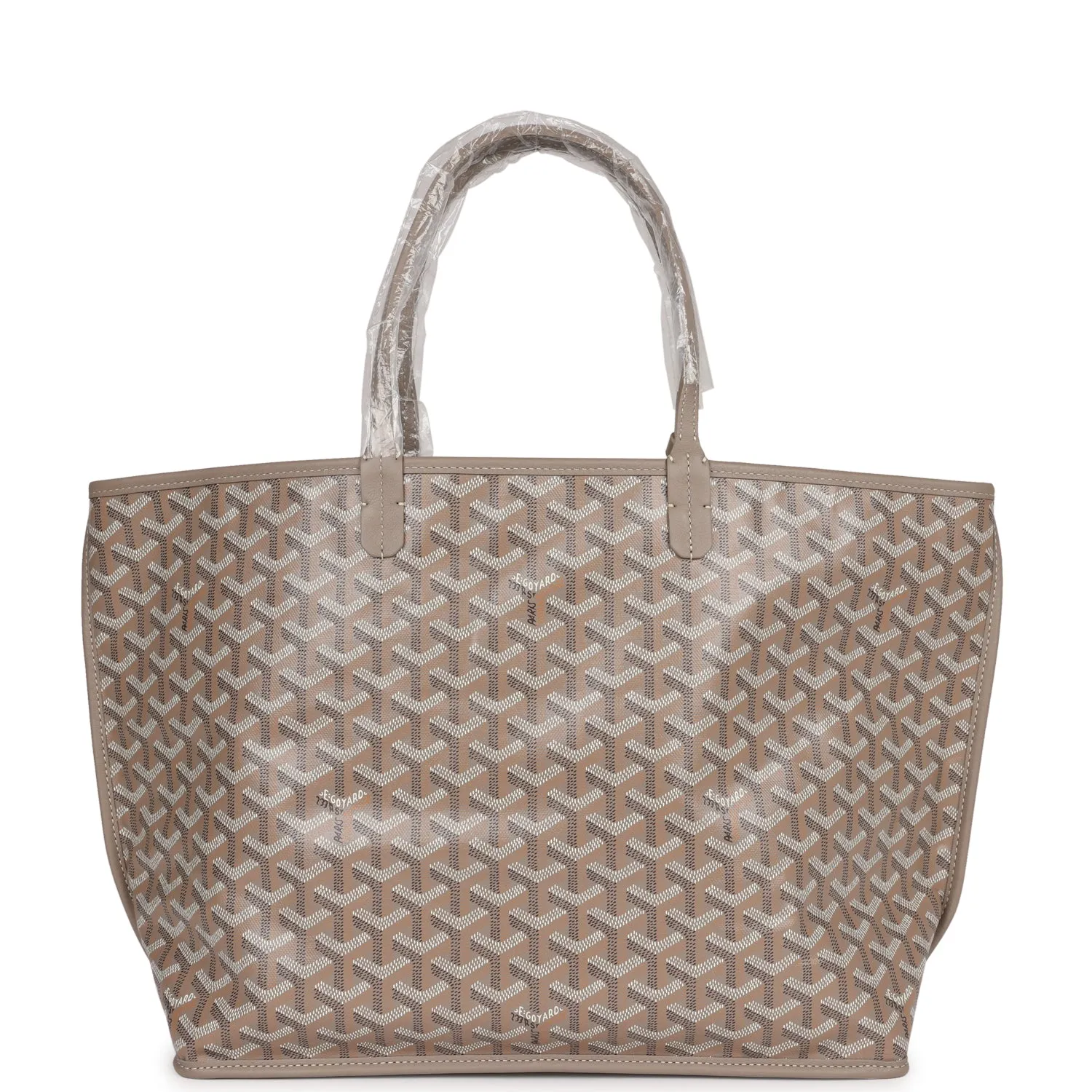 Goyard Goyardine Greige Anjou PM Embroidered Bunny Khaki Bag Palladium Hardware