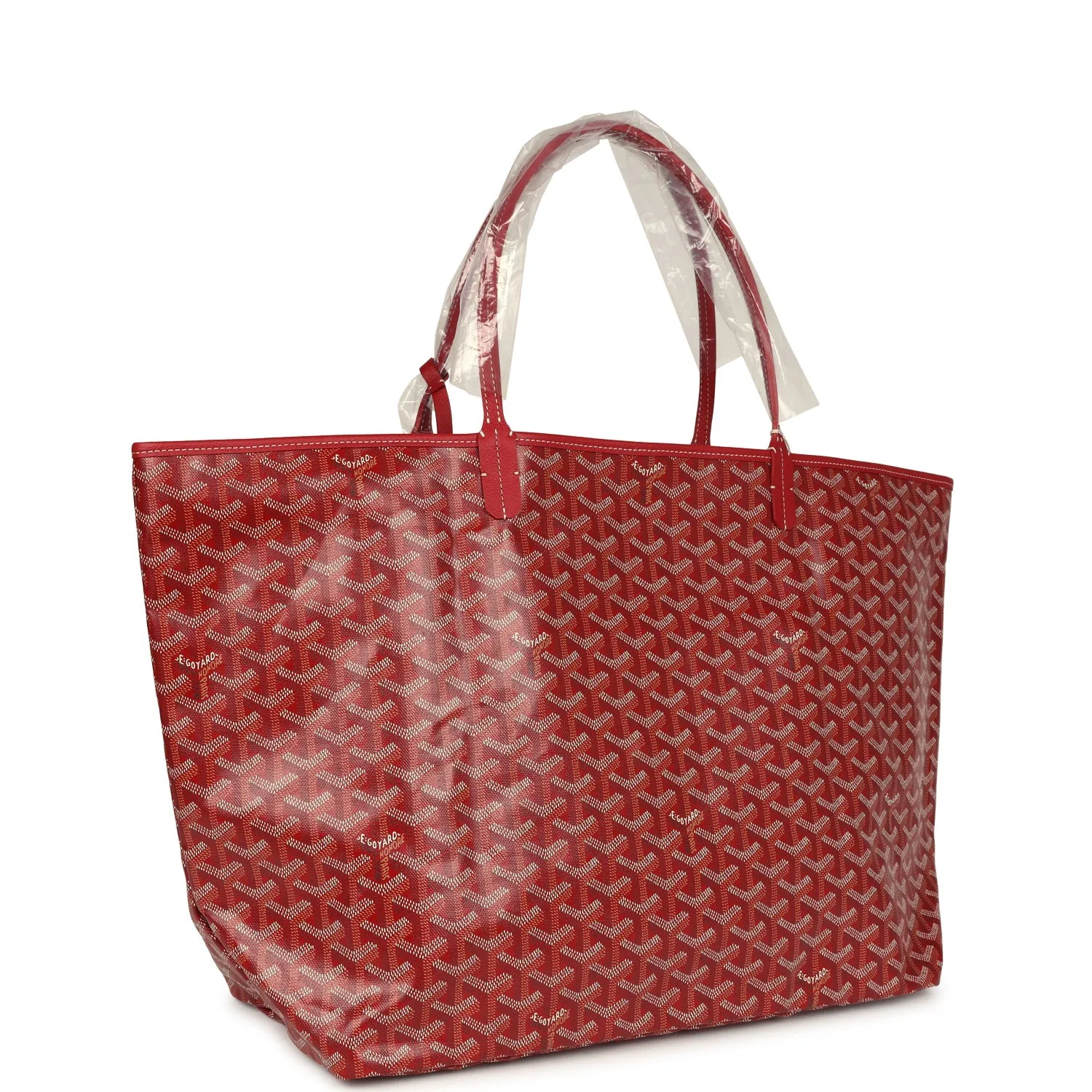 Goyard Goyardine Red St. Louis GM Tote Bag Palladium Hardware