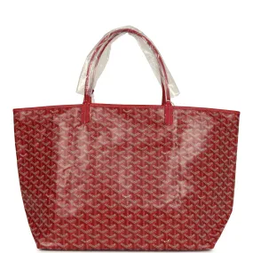 Goyard Goyardine Red St. Louis GM Tote Bag Palladium Hardware