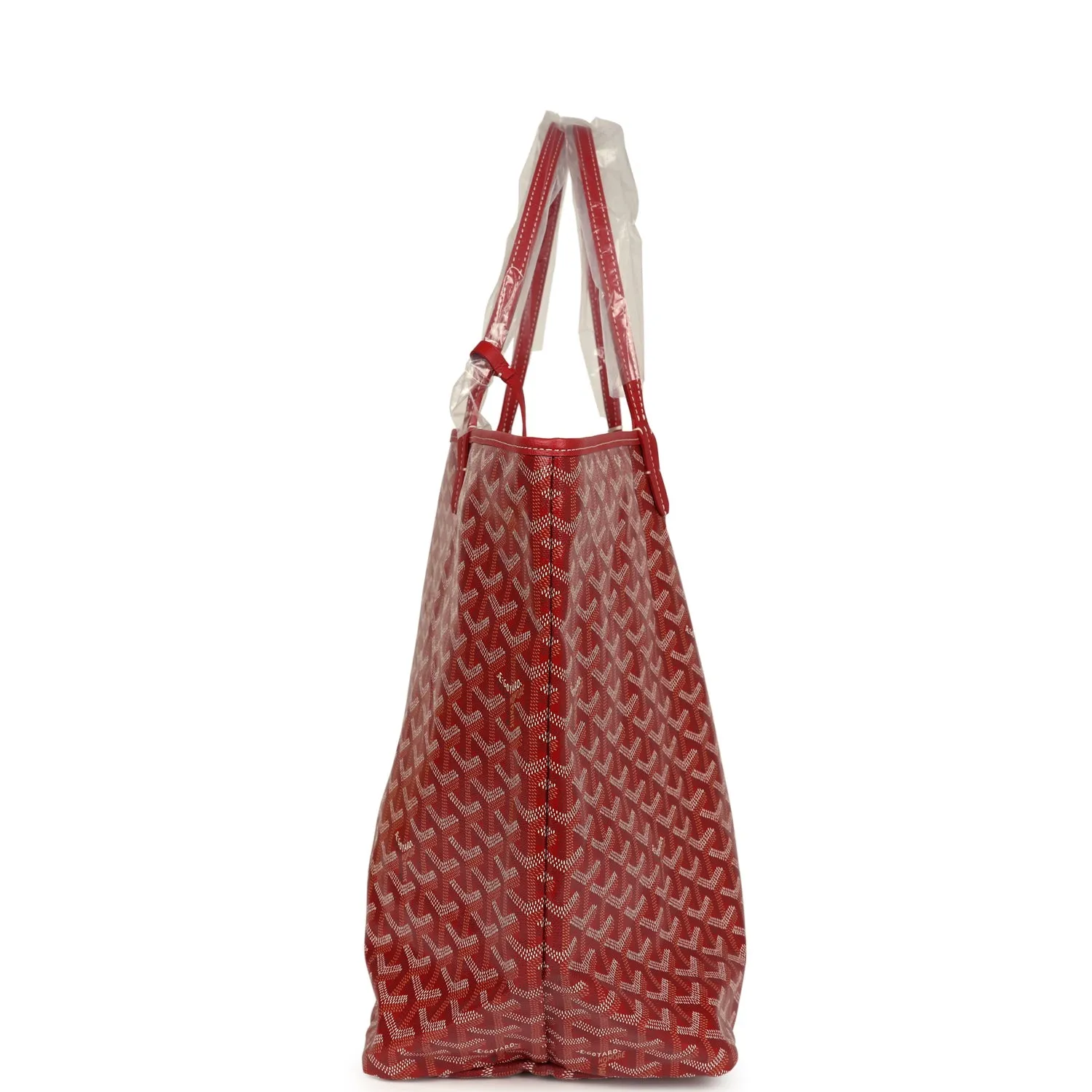 Goyard Goyardine Red St. Louis GM Tote Bag Palladium Hardware