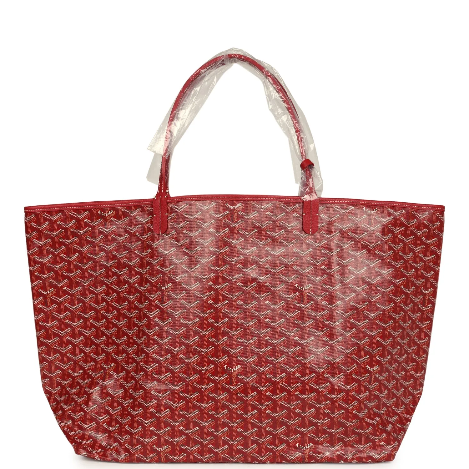 Goyard Goyardine Red St. Louis GM Tote Bag Palladium Hardware