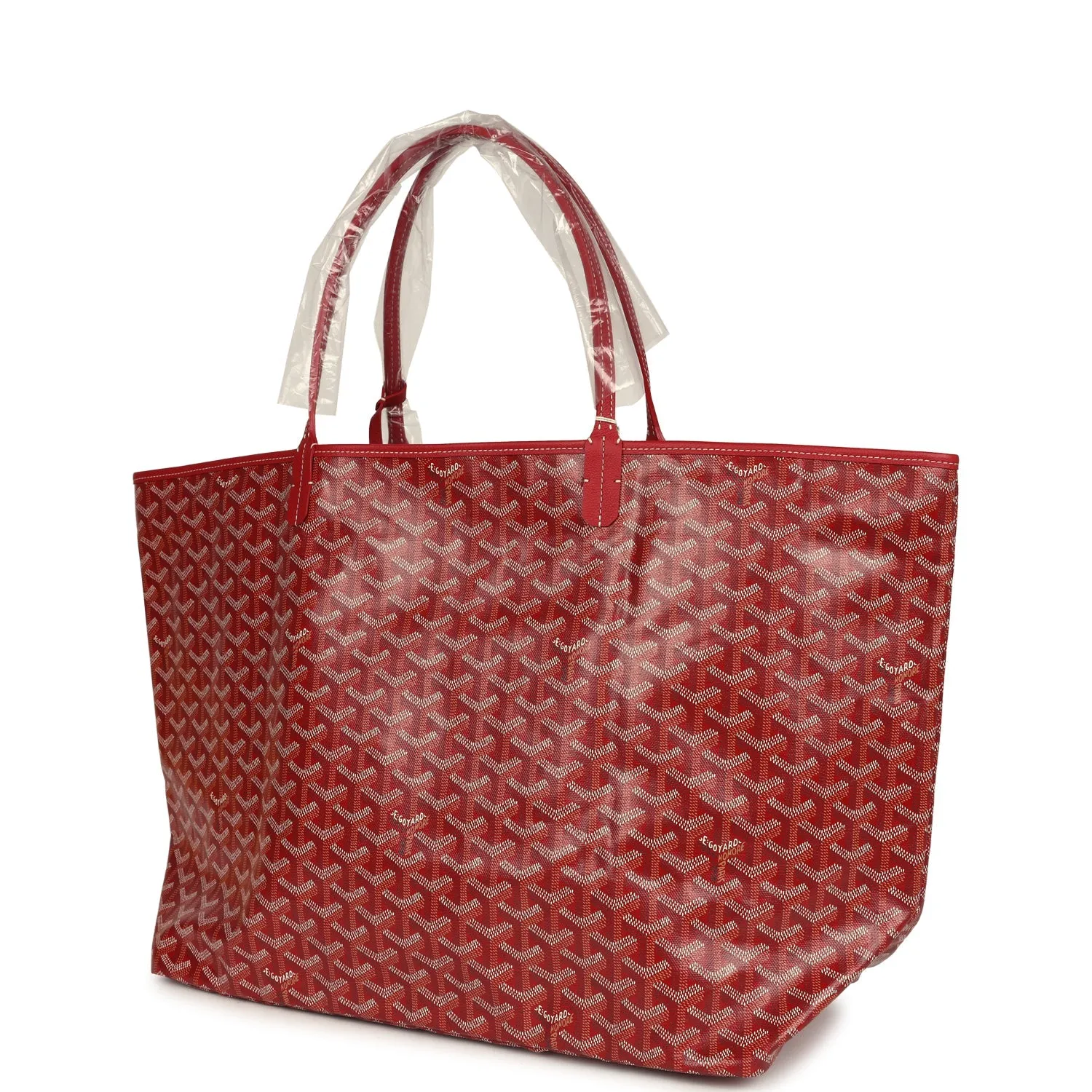 Goyard Goyardine Red St. Louis GM Tote Bag Palladium Hardware