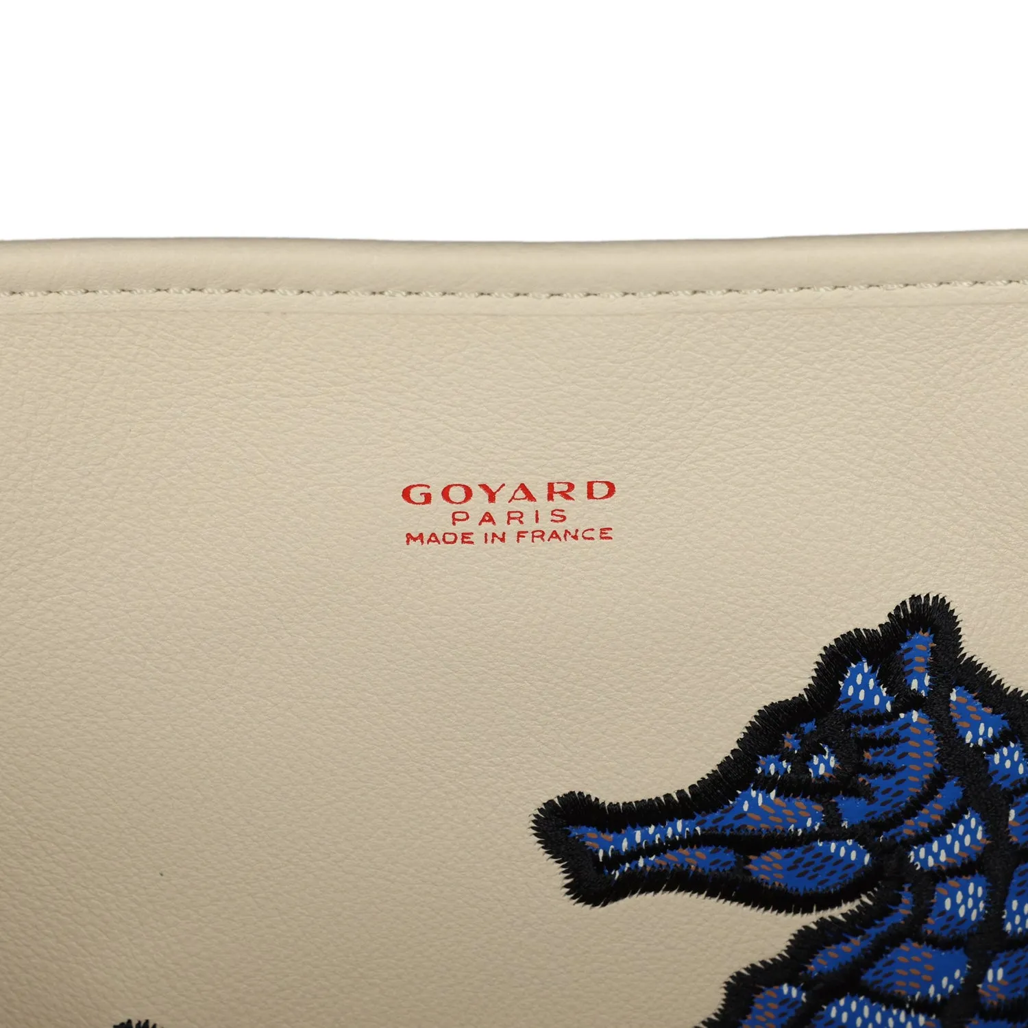 Goyard Goyardine Sand Anjou PM Embroidered Seahorse Bag Palladium Hardware