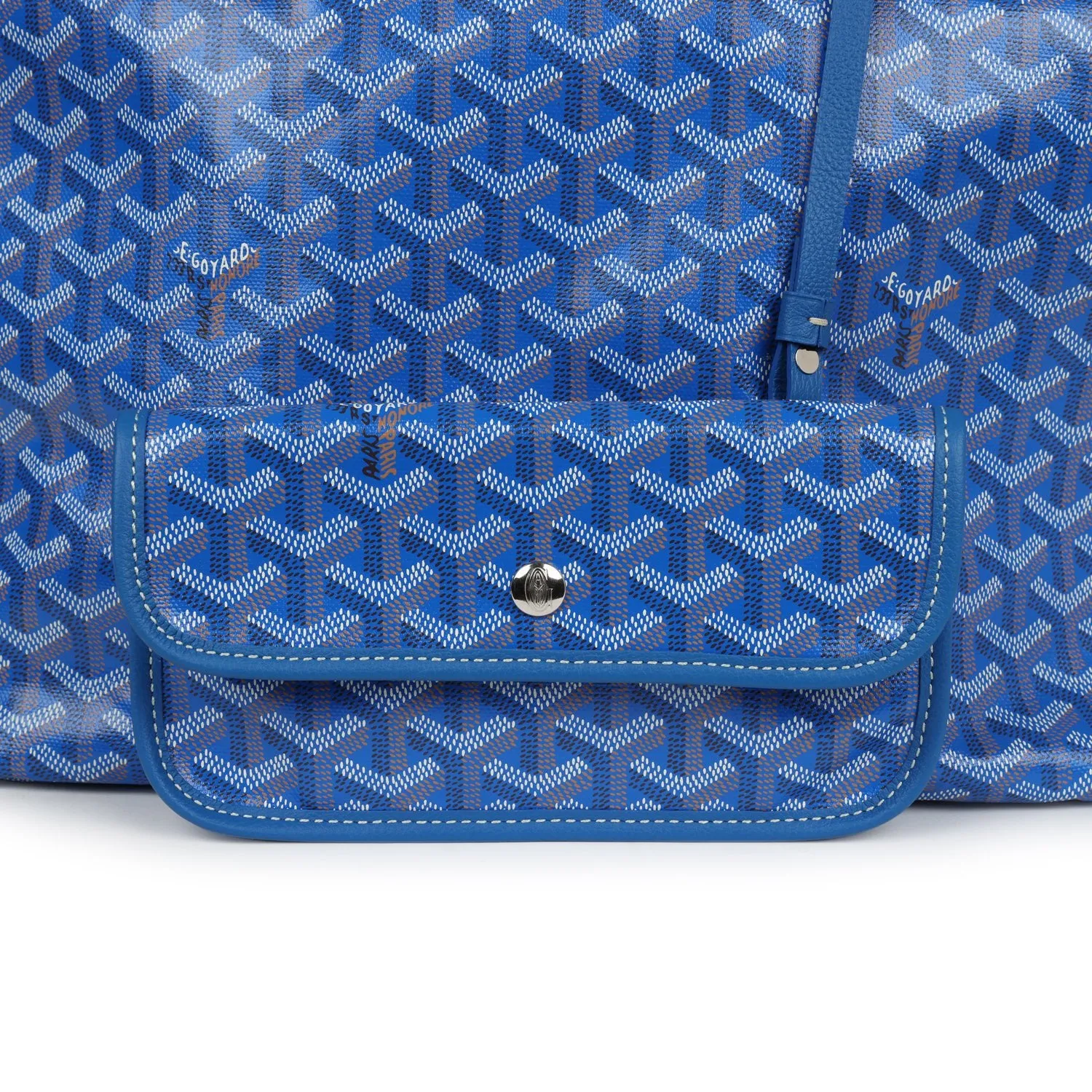 Goyard Goyardine Sky Blue Boheme Hobo Bag Palladium Hardware