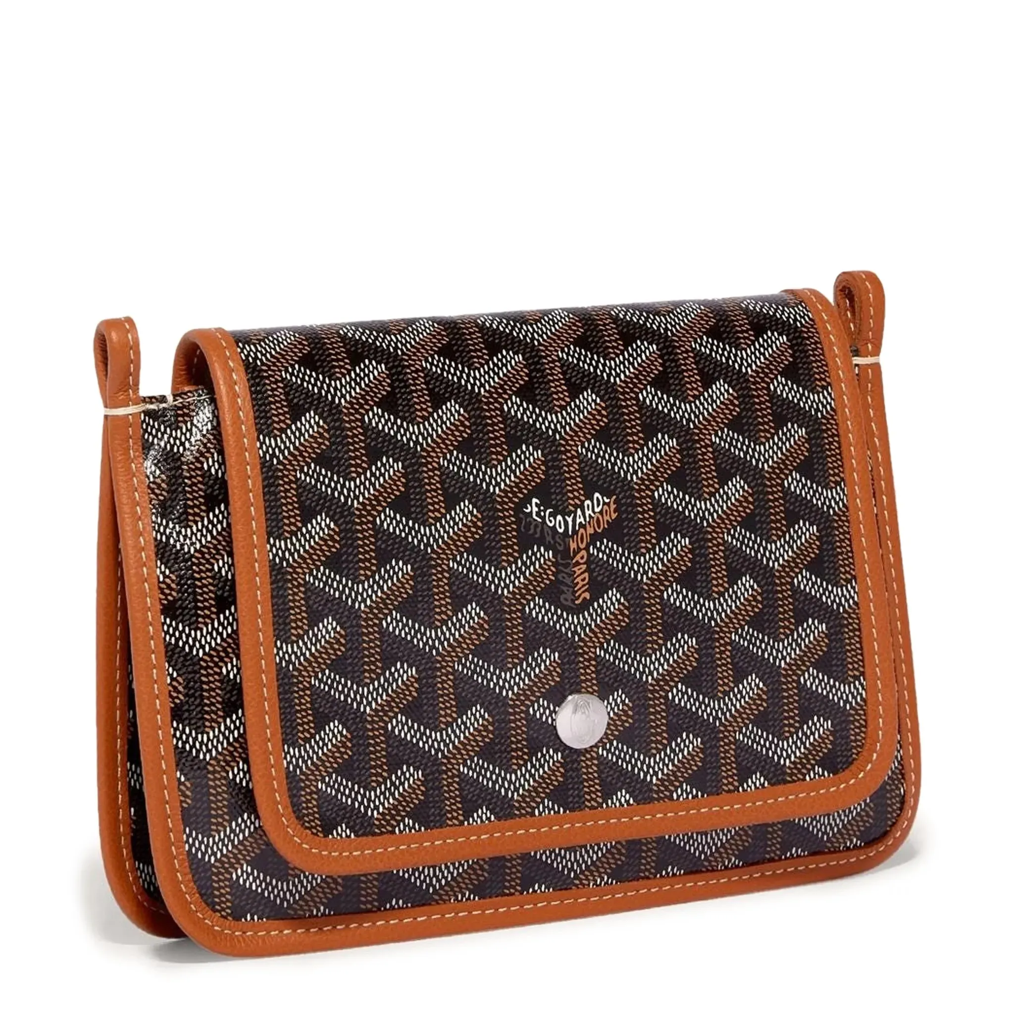 Goyard Plumet Pocket Black Tan Wallet