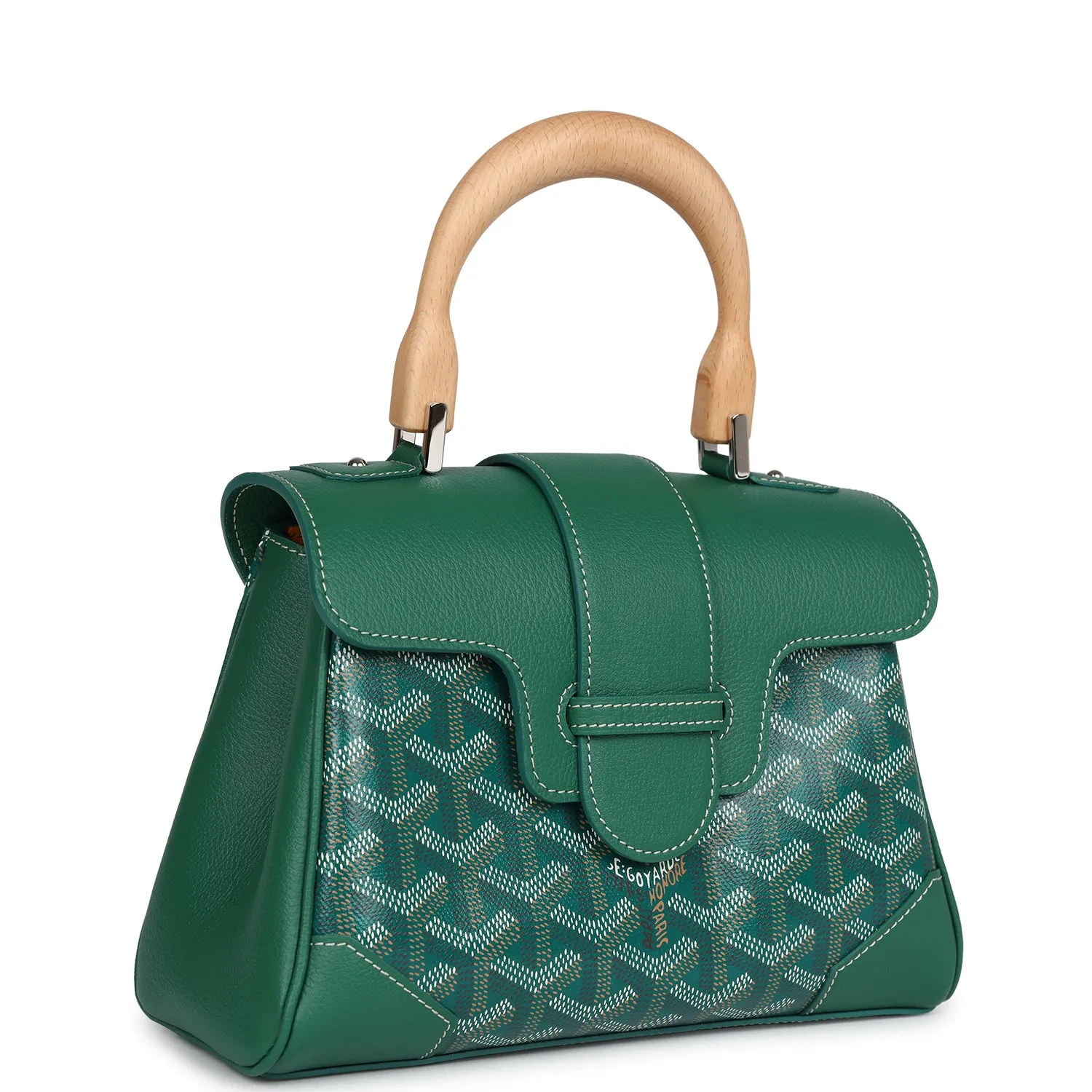 Goyard Saigon Souple Mini Bag Green Goyardine Palladium Hardware