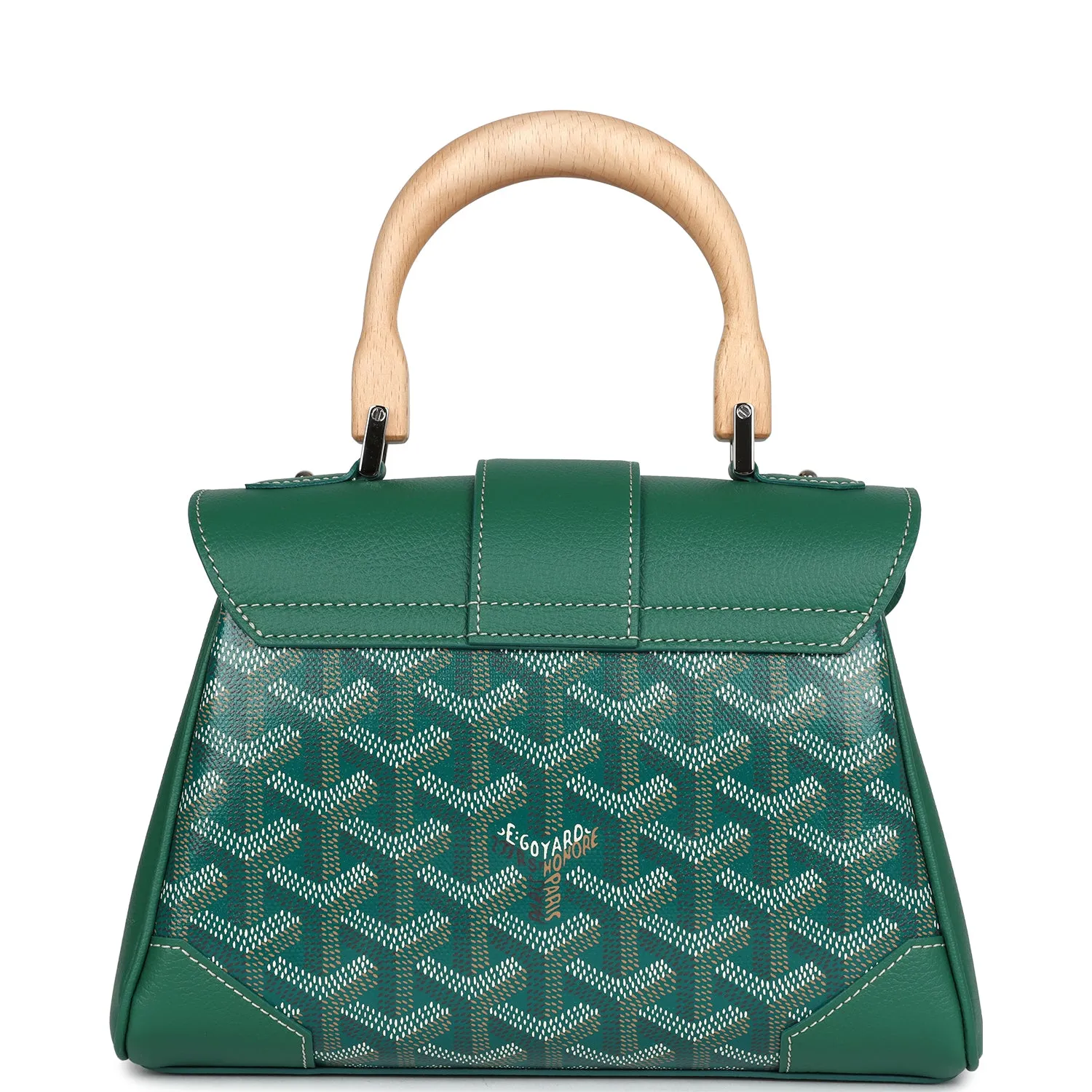 Goyard Saigon Souple Mini Bag Green Goyardine Palladium Hardware