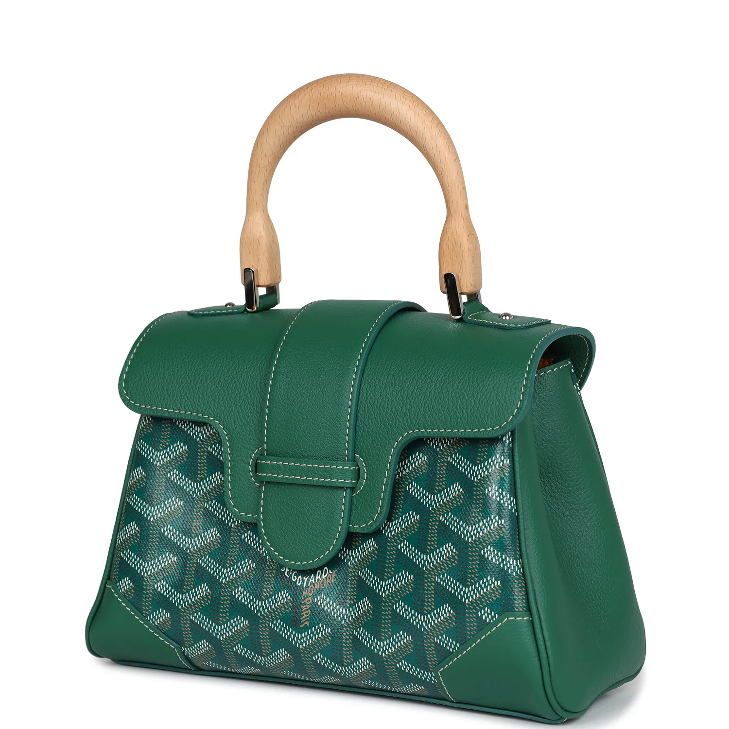 Goyard Saigon Souple Mini Bag Green Goyardine Palladium Hardware