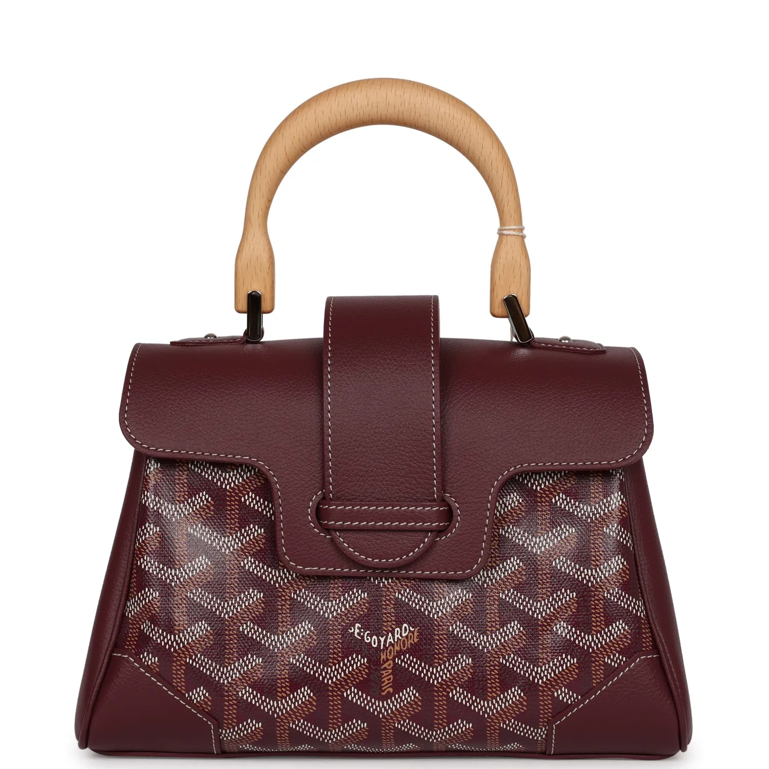 Goyard Saigon Souple Mini Burgundy Goyardine Palladium Hardware