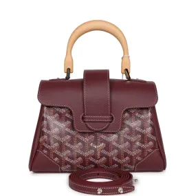 Goyard Saigon Souple Mini Burgundy Goyardine Palladium Hardware