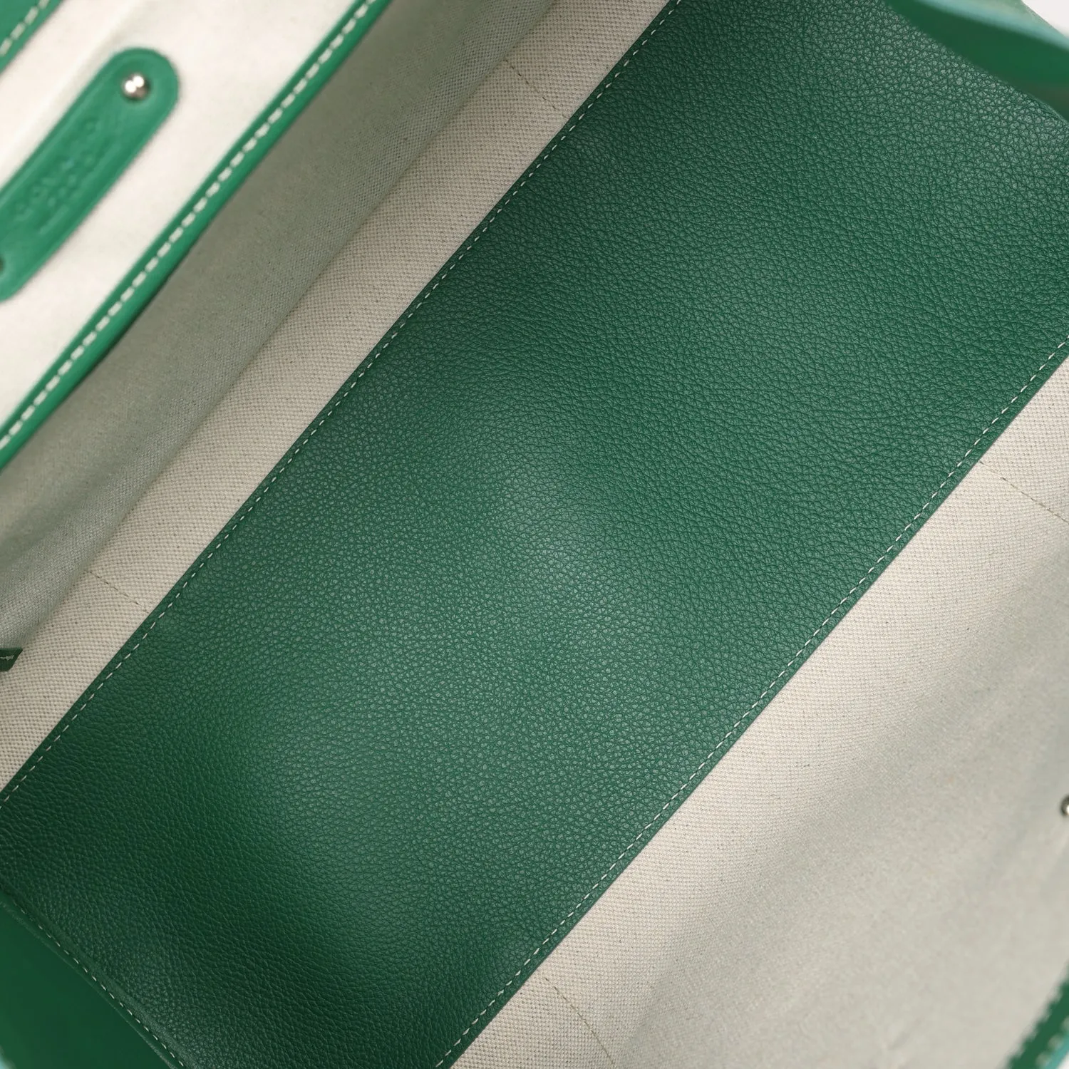 Goyard Saigon Tote Green Goyardine Canvas Palladium Hardware