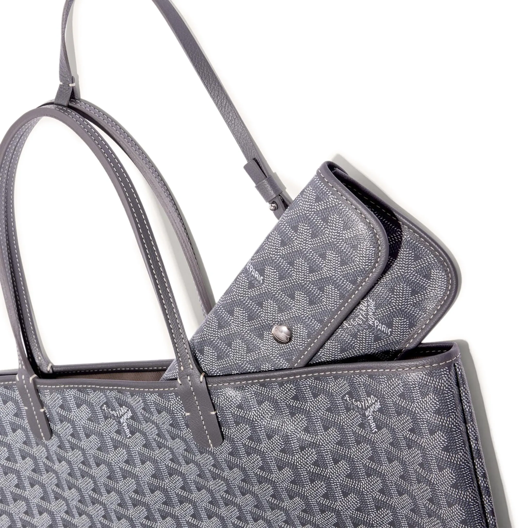 Goyard Saint Louis PM Grey Tote Bag