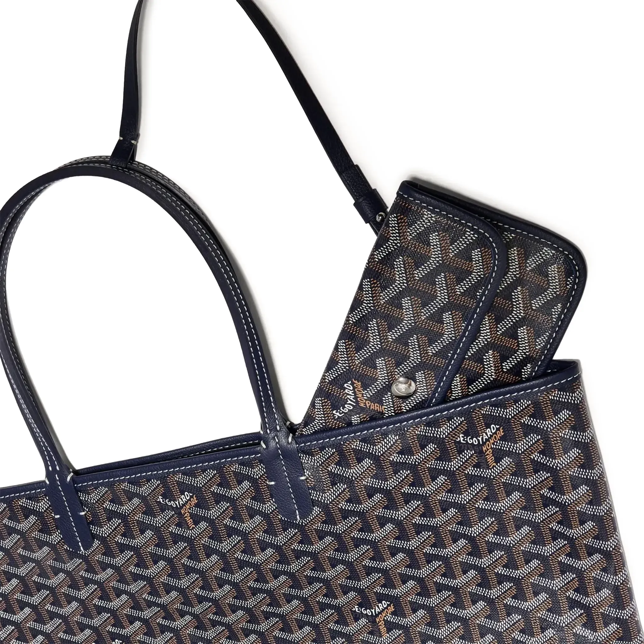 Goyard Saint Louis PM Tote Bag Navy Blue