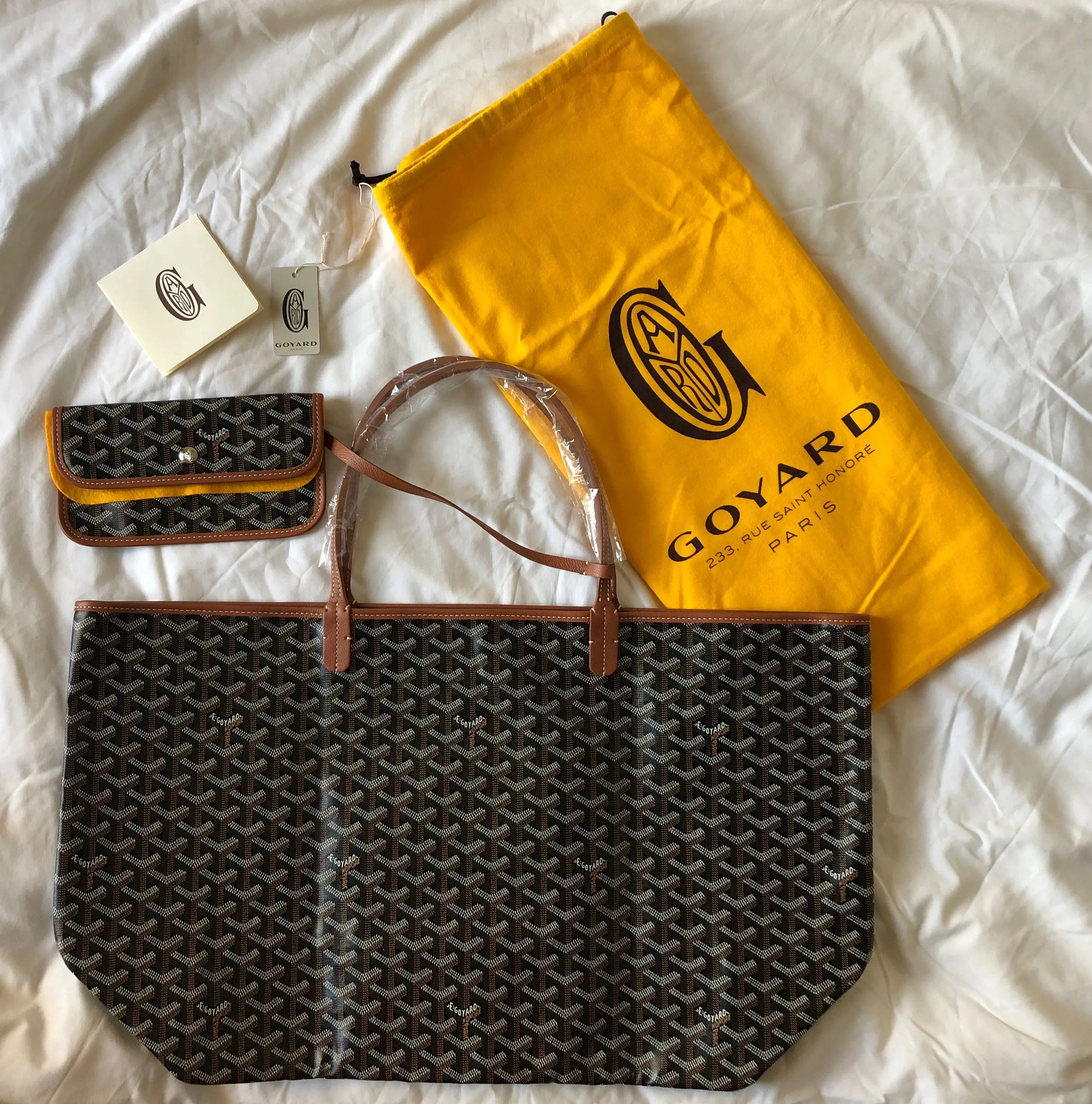 Goyard St. Louis GM Tote Black with Tan Trim - New with Tags (NWT)