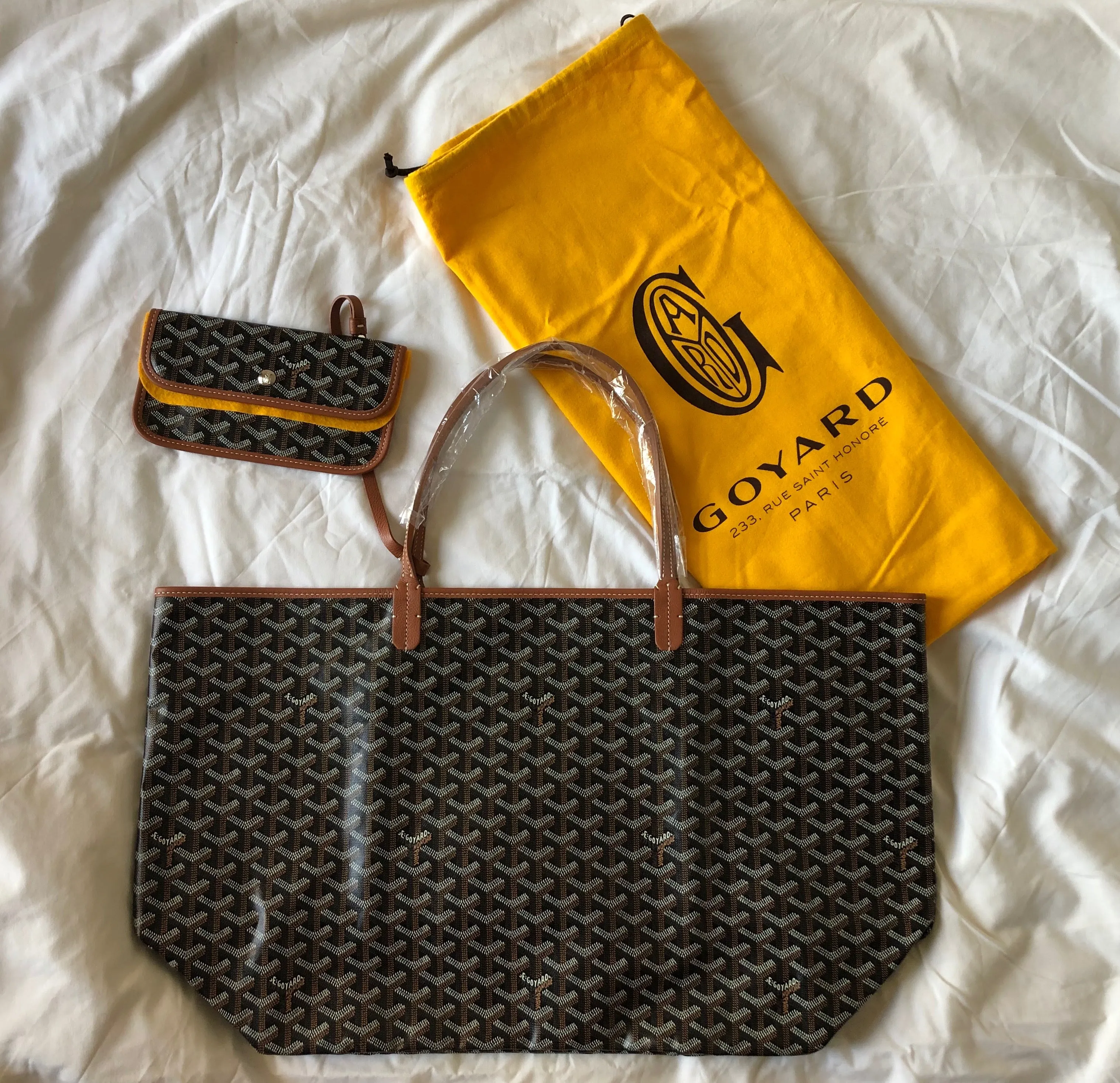 Goyard St. Louis GM Tote Black with Tan Trim - New with Tags (NWT)