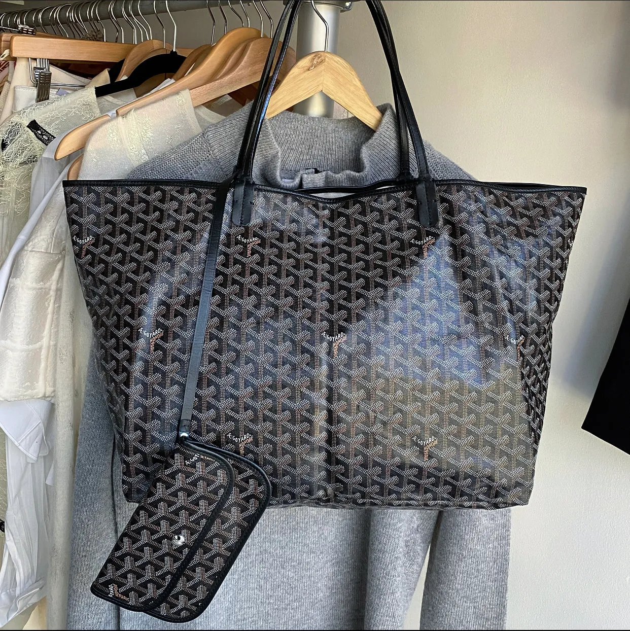 Goyard St. Louis Goyardine GM Tote Bag Pouch - Shop Now