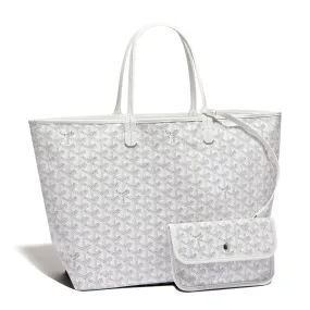 Goyard White Saint Louis PM Tote Bag