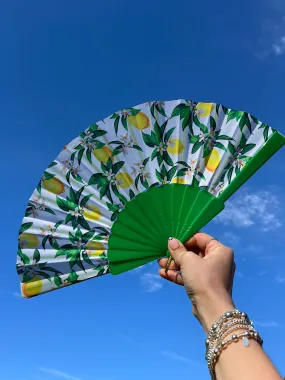 Green Lemon Pattern Fan