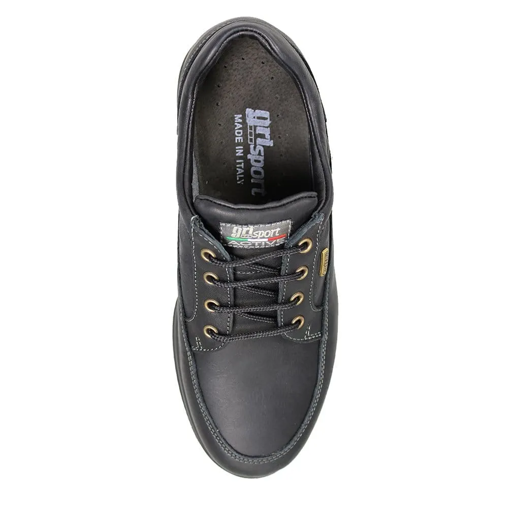 Grisport Black Leather Walking Shoe Water Resistant Comfort