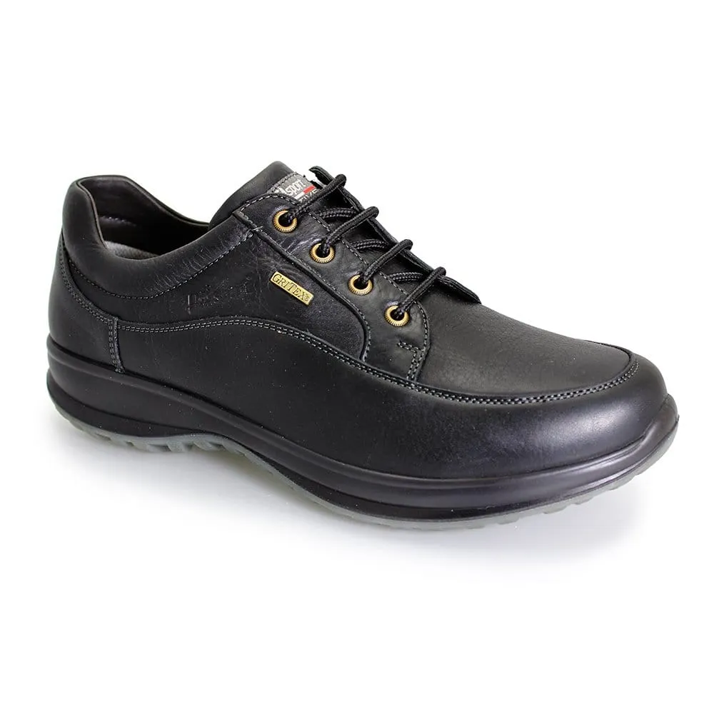 Grisport Black Leather Walking Shoe Water Resistant Comfort