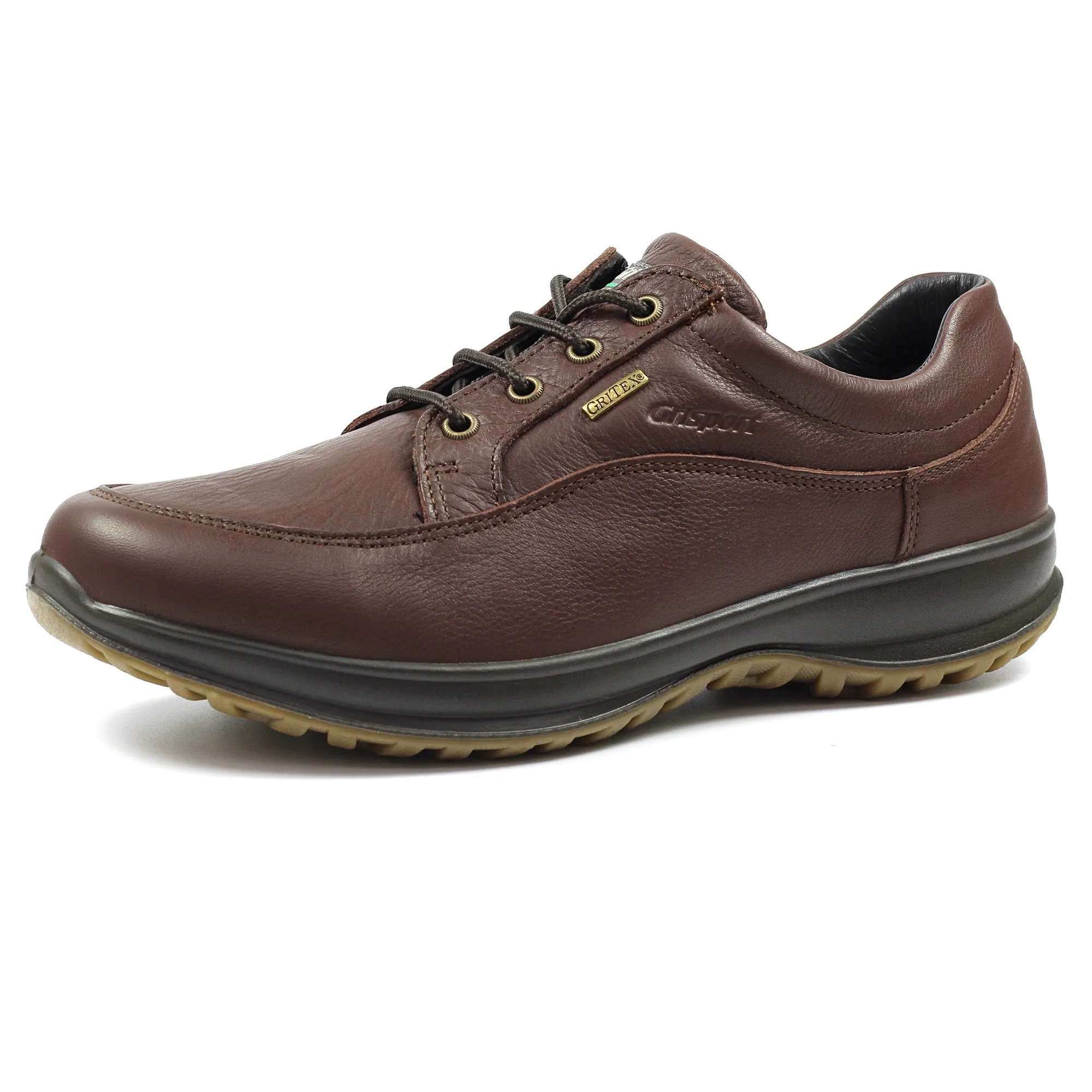 Grisport Livingston Brown waterproof leather walking shoes with added comfort.