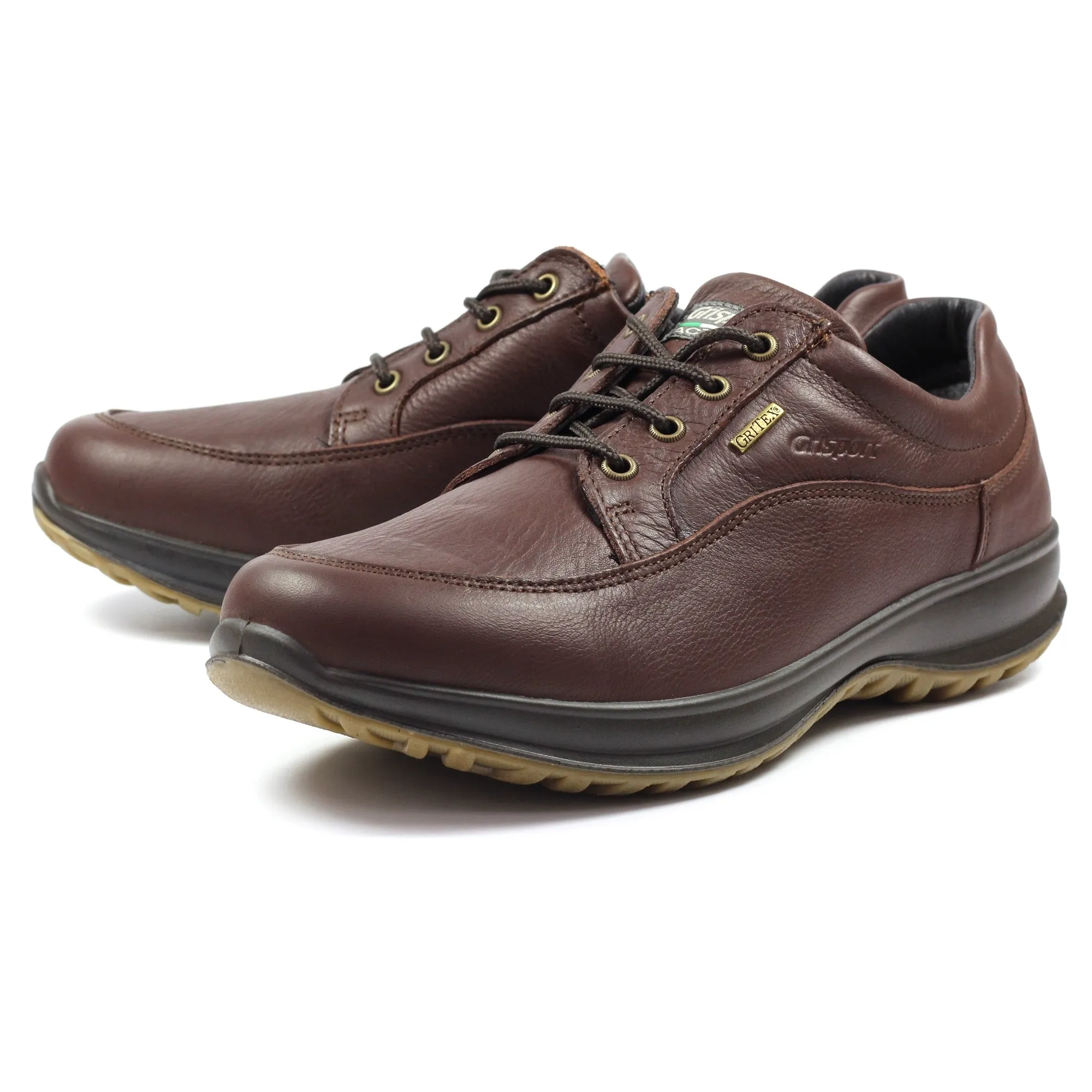 Grisport Livingston Brown waterproof leather walking shoes with added comfort.