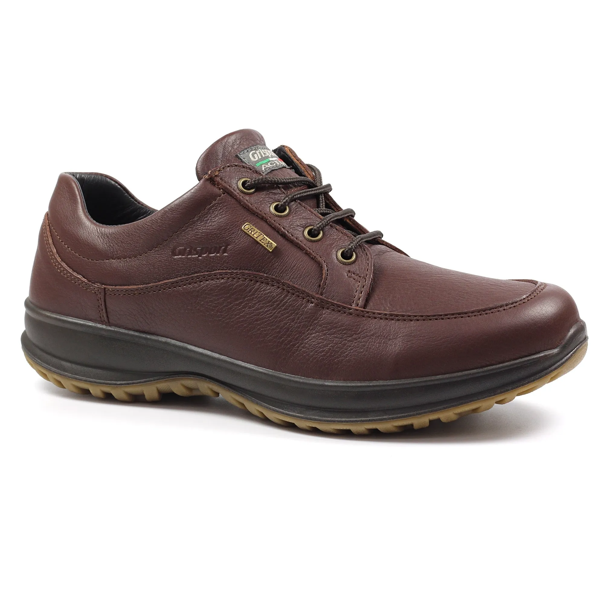 Grisport Livingston Brown waterproof leather walking shoes with added comfort.