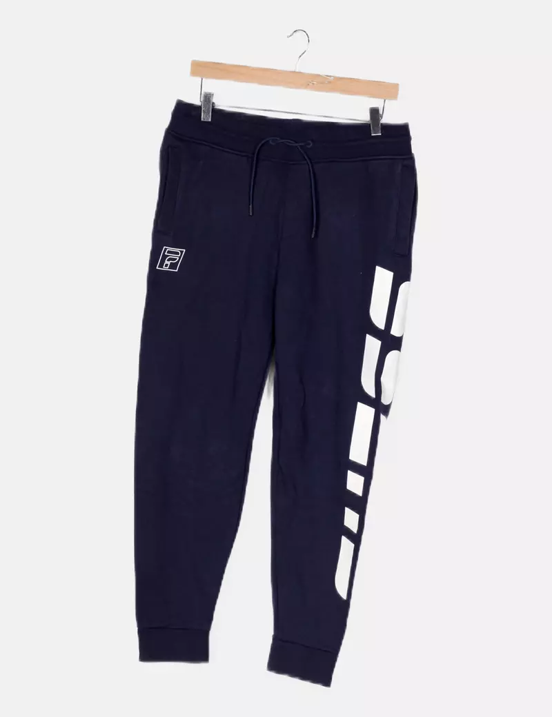 Guess Pantalón jogger azul marino