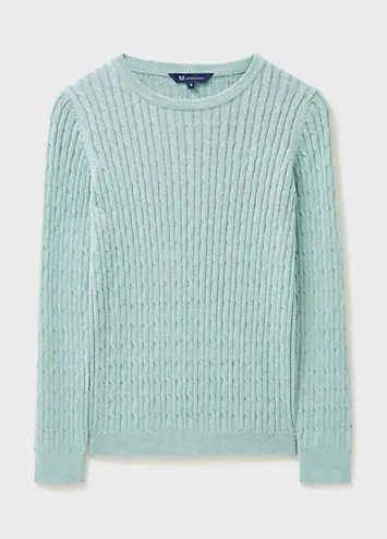 Heritage Crew Neck Cable Jumper by Crew Clothing Company | Look Again