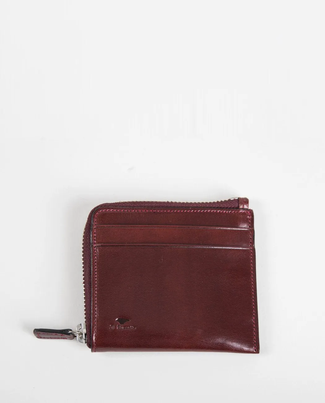 Il Bussetto Small Zip Wallet (Leather) - Bordeaux Red