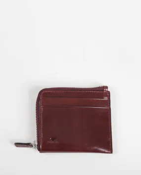 Il Bussetto Small Zip Wallet (Leather) - Bordeaux Red