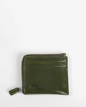 Il Bussetto Small Zip Wallet (Leather) - Dark Green