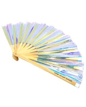 Iridescent Vinyl Hand Fan